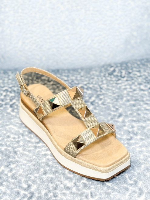 Edrys Sandal- Camel Raffia