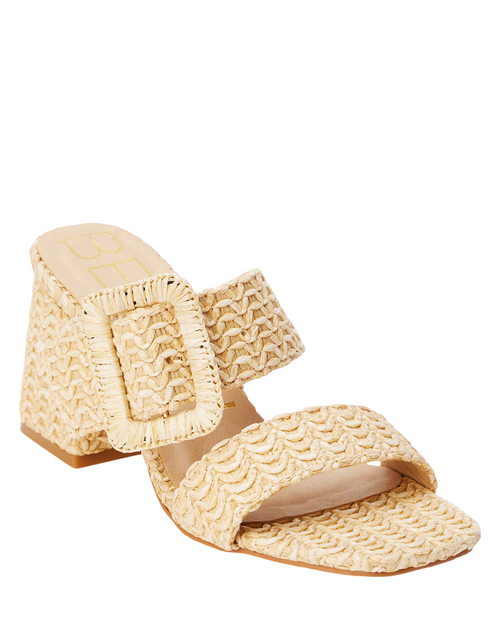 Lucy Block Heel Sandal- Natural