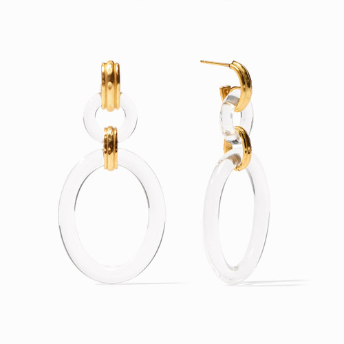 Madison Link Earring- Clear Acrylic