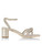 Mikel Rhinestone Bow Mid-Heel Sandal- Cappucchino