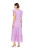 Double Ruffle Sleeve Tiered Maxi Dress- Lavender