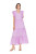 Double Ruffle Sleeve Tiered Maxi Dress- Lavender