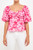 Floral Printed Bow Top- Red/Pink