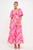 Combo Floral Bow Tie Maxi- Red/Pink
