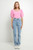 Short Puff Sleeve Sweater- Bubblegum Pink