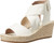 Willow Espadrille Wedge- Bone Tumbled Leather 