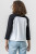 3/4 Sleeve Colorblocked Baseball Tee- Black Colorblock 