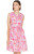 Sleeveless Fit & Flare Dress- Pink Hues 
