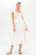 Smocked Cross Back Midi- White Dipsy