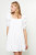 Shirred Puff Sleeve Mini Dress- White