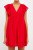 Ruffled V-Neck Mini Flounce Dress- Red