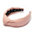 Faux Leather Knotted Headband- Rose Clay