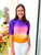 Ombre Sweater Top- Purple/Orange