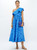 One Shoulder Ruffle Maxi- Ashbury Blue