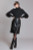 Skyler Faux Leather Knee Length Skirt- Black