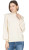 Mock Neck Pearl Shoulder Sweater- Ivory