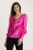 Olivia Charmeuse Blouse- French Pink