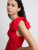 Sonya Ribbed One Shoulder Dress- Lollipop Red