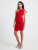 Sonya Ribbed One Shoulder Dress- Lollipop Red