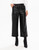 Faux Leather Pull On Crop Pant- Black 