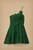 Green Leaf One Shoulder Dress