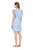 Blue Stripe V-Neck Ruffle Dress