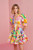 Hortensia Dress- Rainbow Print