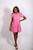 Embroidered Button Front Dress- Candy Pink