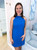 Whisper Racer Neck Dress- Blue Sea Star