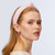 Raffia Slim Knotted Headband- Blush