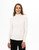 Mock Neck Thin Knit Sweater- Creme