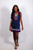 Sleeveless Ric-Rac Trim Tunic- Navy + Red, White & Powder Blue