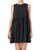 Pintuck Sleeveless Dress- Black