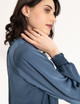 Tie Front Smocked Cuff Sleeve Blouse- Multiple Colors 