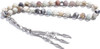 Amazonite 33 prayer beads tasbih with decorative silver tassel