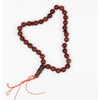 Natural red agate 33 prayer beads tasbih with red cord accent