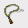 Tasbih 33 beads handmade prayer beads in olive green pearl finish