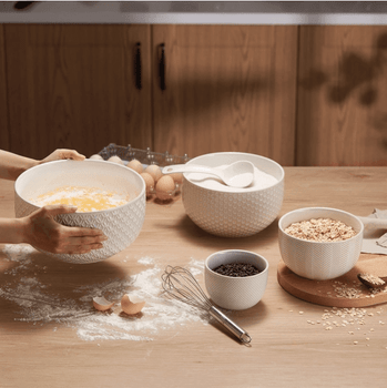 Kook Ceramic Nesting Bowls Cream 