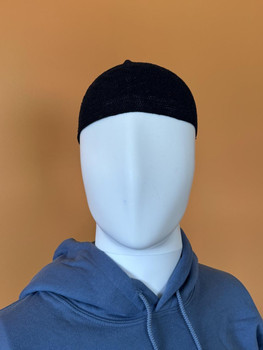  Black Knit Kufi Cap – Minimalist Design with Comfortable Fit 