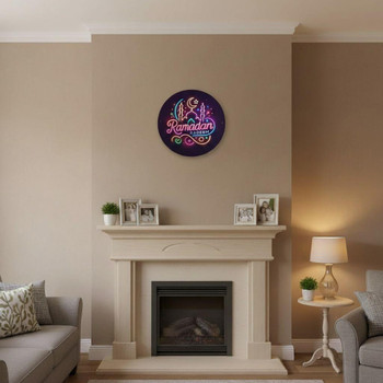  Festive Ramadan Kareem Round Sign 