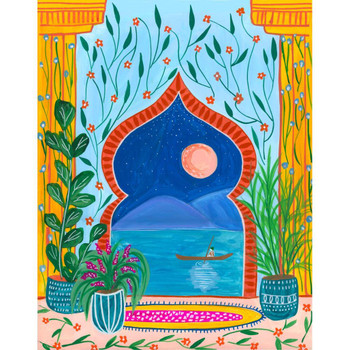  Moroccan Lake Art Print 