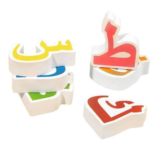  Montessori Educational Toys Arabic Letters Puzzle Block 