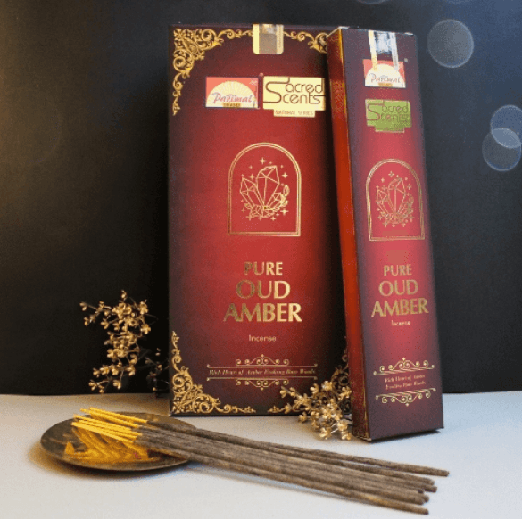 Green Tree Candle Parimal Pure Amber Oudh Incense Sticks 