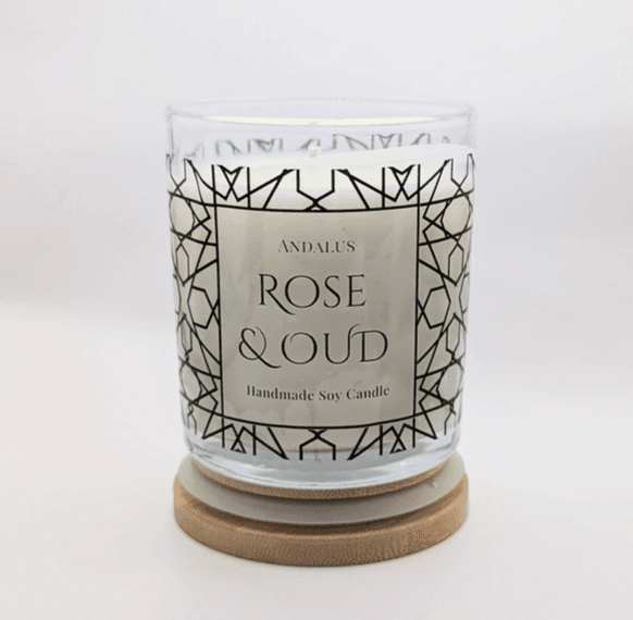 Andalus Shop Rose & Oud Candle 