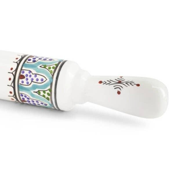  Marrakesh Ceramic Rolling Pin, Multicolor 