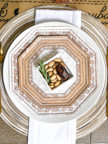  Damasq Disposable Ramadan Dessert Plates-8pc 