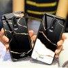 Oneplus 6 case Mofi one plus 6 case cover tempered glass back cover hard marble grain black white oneplus 6 cover flow wave6.28"