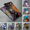 For OnePlus 6 Case 6.28 Fashion Printing Hard PC Glass Back Cover For One Plus 6 oneplus6 Soft TPU Edge Protector Phone Cases 