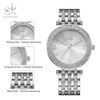 Shengke Luxury Women Watch Brands Crystal Sliver Dial Fashion Design Bracelet Watches Ladies Womenwrist Watches Relogio Feminino