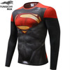 2018 NEW Top quality compression t-shirts Superman/spider man/captain America  t shirt man shirts man t shirts
